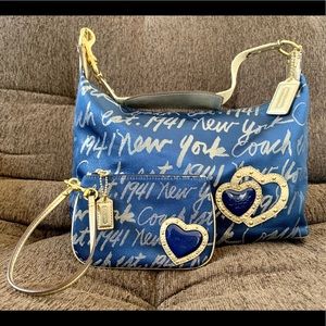Coach purse with matching wristlet